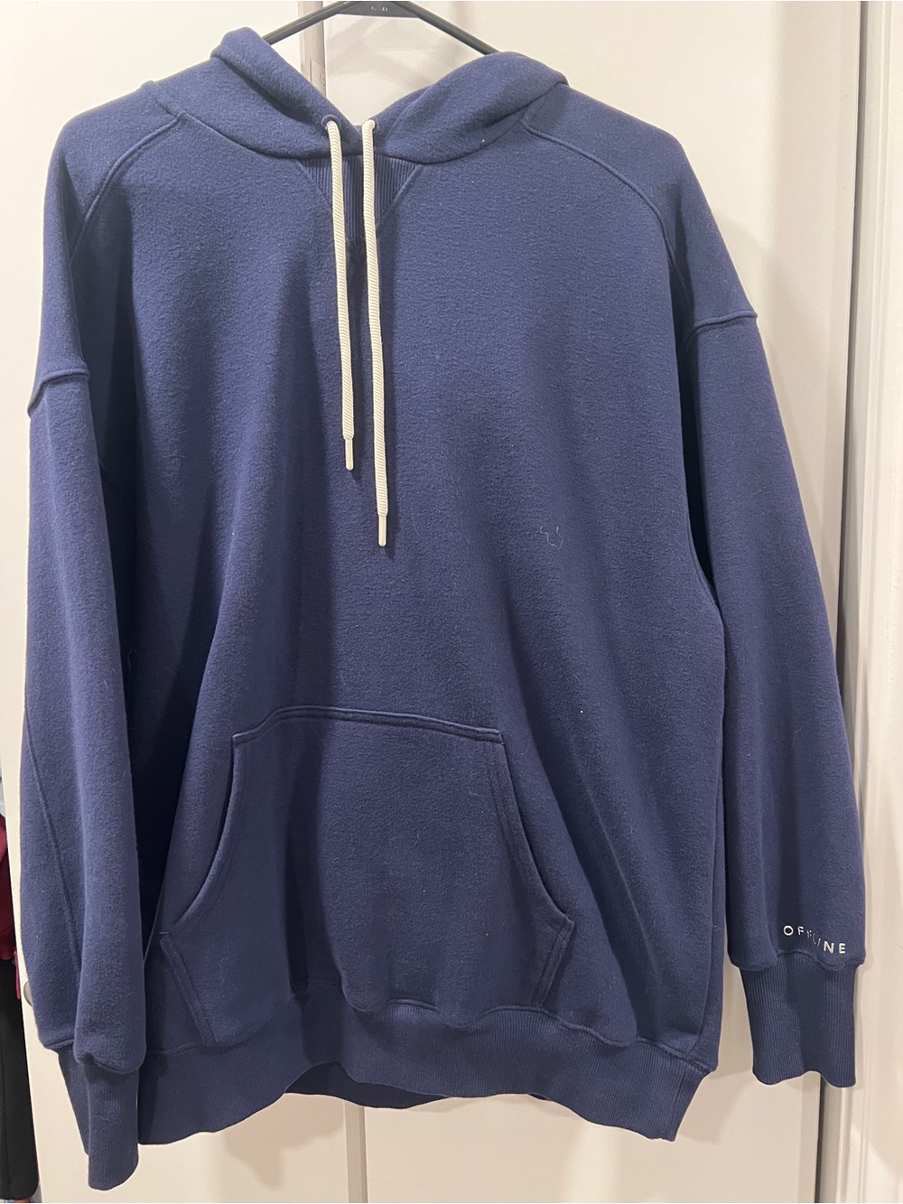 OFFLINE by Aerie Cloud Fleece Oversized Hoodie - Dark Blue Washed/Never Worn